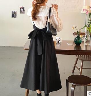 バックリボン 可愛い メイド服 キャミワンピース 韓国ファッション オルチャン